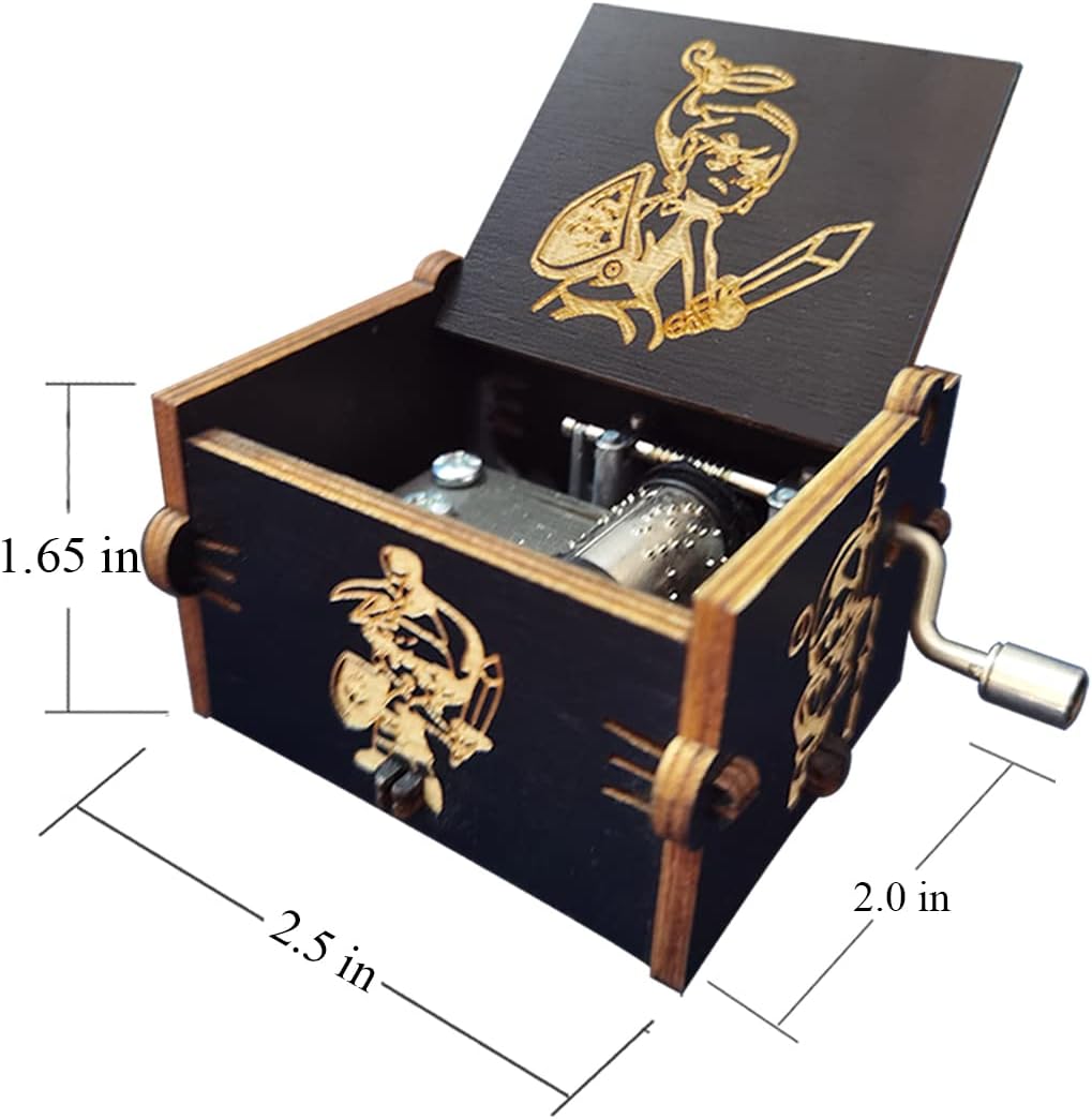 Bolunlun Zeldaa music box, wooden hand crank music box, wooden toys for anime fans, gifts for boyfriends and kids, Valentine's Day, birthday, Halloween and Christmas. (Zeldaa song) - Image 3