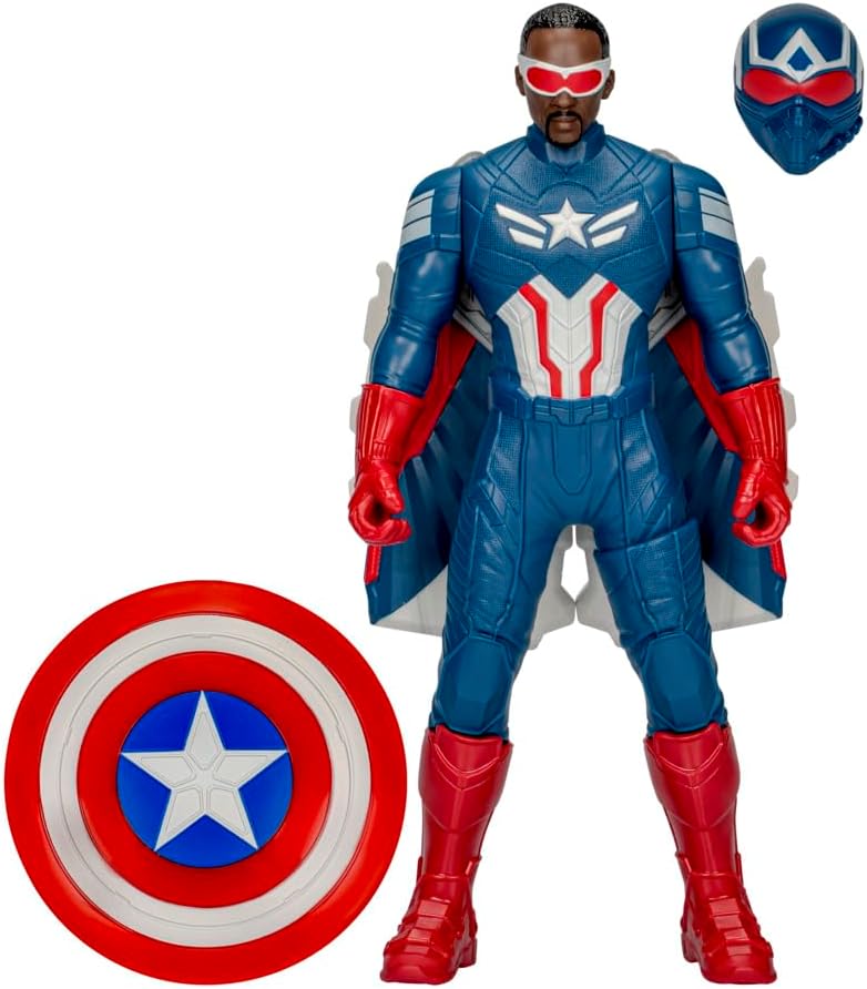 Marvel Avengers Captain America: Brave New World Flight Mode Action Figure with Accessories, 9-Inch-Scale (22 cm) Super Hero Toys for Kids Ages 4+ - Image 12
