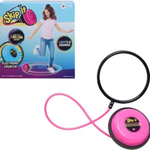 Skip It Retro Outdoor Toy, Light Up Ball and Digital Counter, Pink, 31-inch Long, Screen Free Play