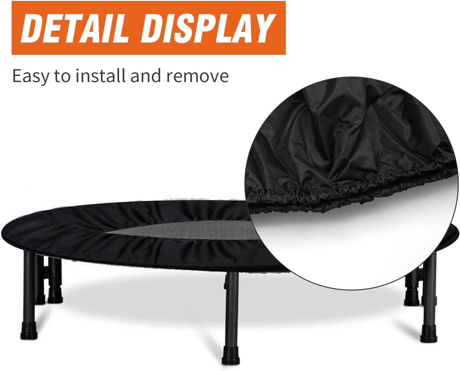 MDEOOSKY Trampoline Spring Cover 600D Small Trampoline Replacement Pad Thickened Oxford Cloth Easy to Installation Trampoline Safety Pad Parts for Home Indoor - Image 4