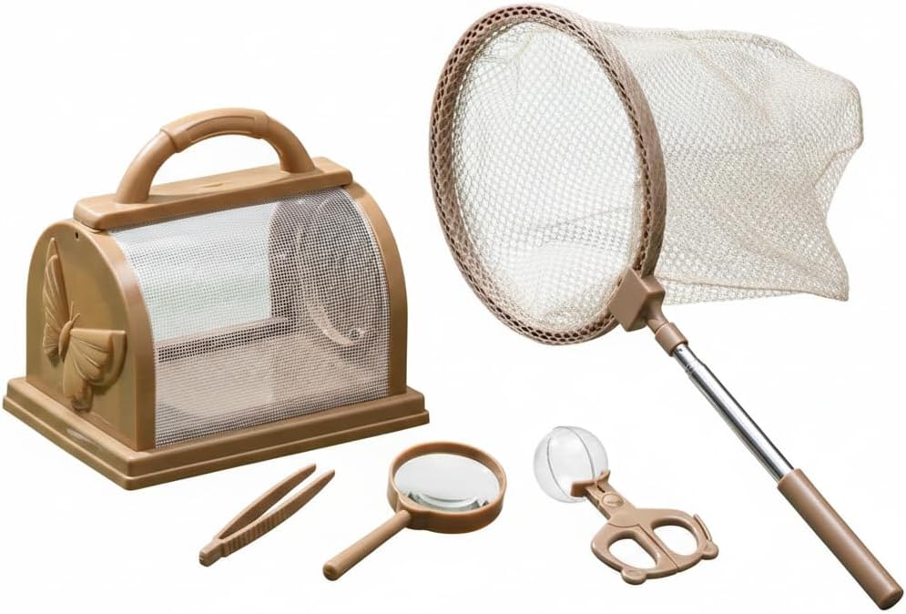 Leking Bug Catcher Kit for Kids 5 Pcs, Kids Outdoor Explorer Kit with Butterfly Net, Insect Observation Cage, Tweezers and Magnifying Glass, STEM Learning Bug Catching Set for Toddler Age 3-12 - Image 7