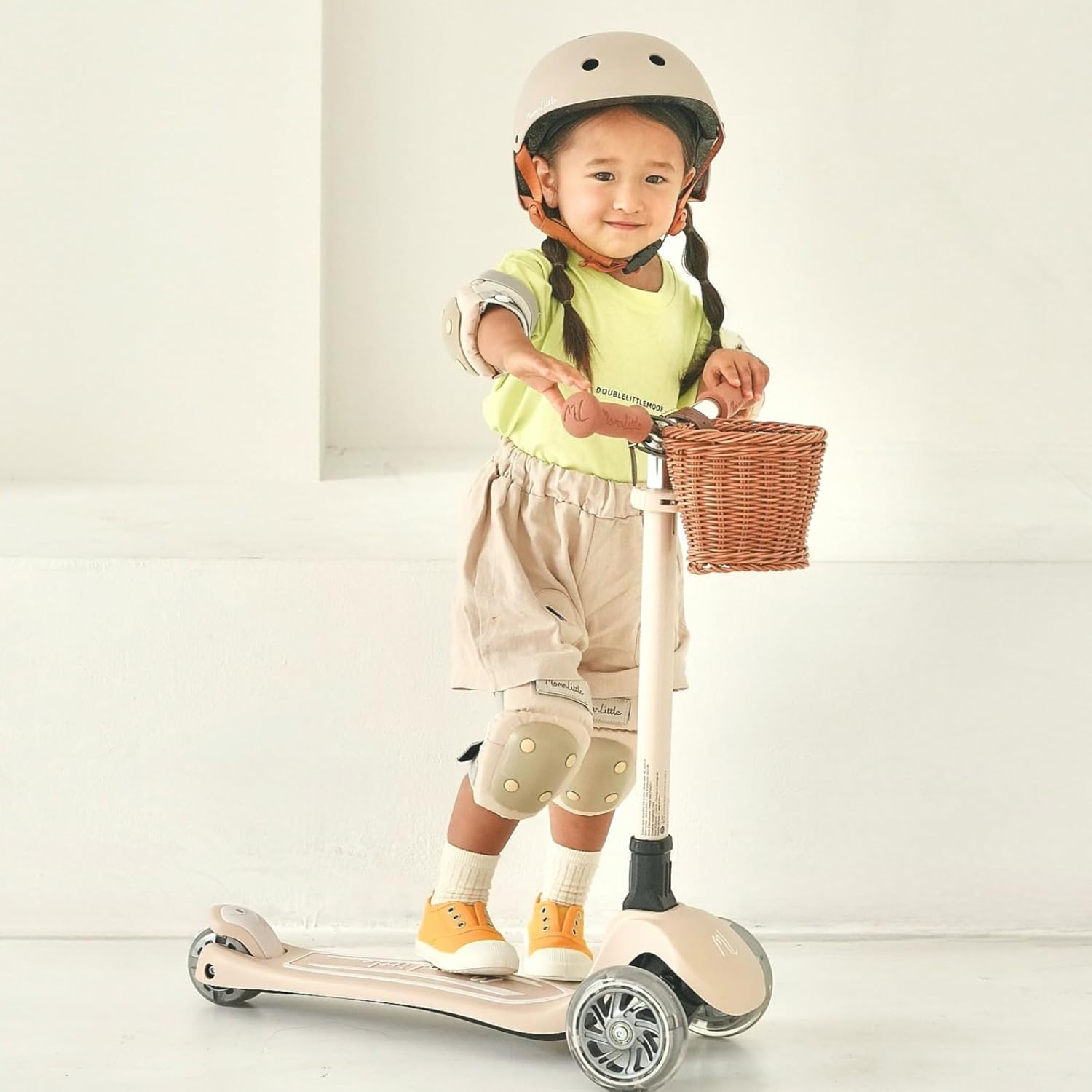 MomnLittle 3 Wheel Toddler Scooter for Kids Ages 3-10, Foldable Scooter with LED Light-Up Wheels, Lean-to-Steer Design, Mini Basket & 4 Adjustable Heights, Scooter for Boys and Girls - Image 8