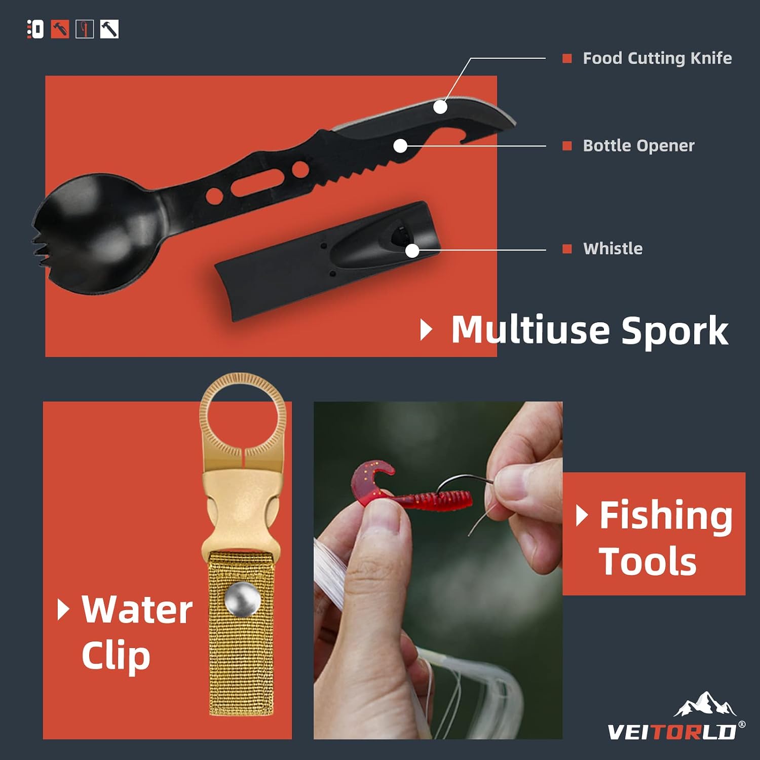 VEITORLD Gifts for Men Dad Husband Him Fathers Day, Survival Gear and Equipment 12 in 1, Survival Kits, Cool Unique Fishing Hunting Anniversary Birthday Gifts for Him Teen Boy Boyfriend Women - Image 4