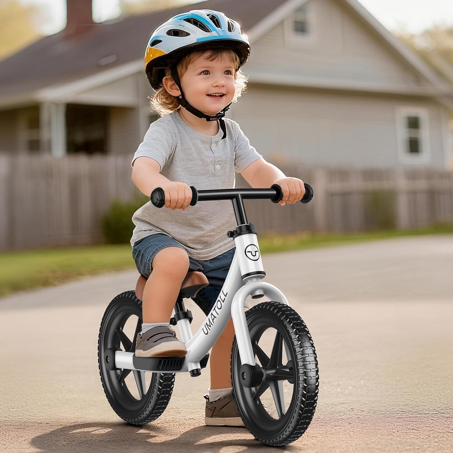 Umatoll Toddler Balance Bike 2 Year Old, Kids Bike Toy for 18 Months to 5 Years Old, Tool-Free Adjustment, Birthday Gifts for 2-3 Boys Girls, No Pedal - Image 6