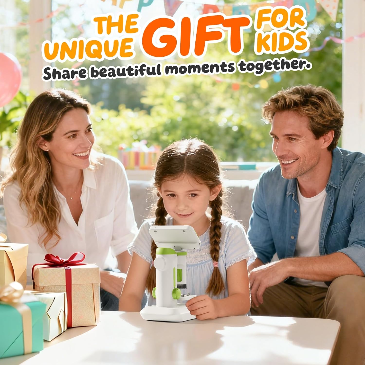 1600X Microscope for Kids, 1080P 4.0" Digital Screen Kids Microscopes with Slides Kit, Educational Science Toys for Christmas Birthday Gifts for 3-14 Year Old Children Students - Image 7