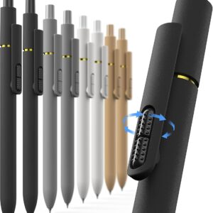 Hiacry 8 Pcs Gel Pens – 0.7mm Fine Point Smooth Writing Black Ink, Quick-Dry Long Lasting Fidget Pens, School & Office Supplies for Men Women（Classic-Black Ink）