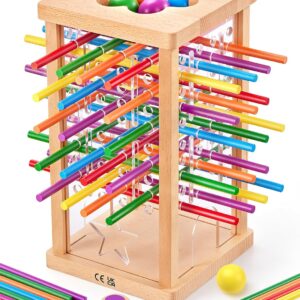 Montessori Wooden Board Game for Kids 4-6，Math Educational, Fine Motor Skills Toy for 3+ Year Olds Girls Boys, Classic Table Game for Family Night Gift for Boys and Girls
