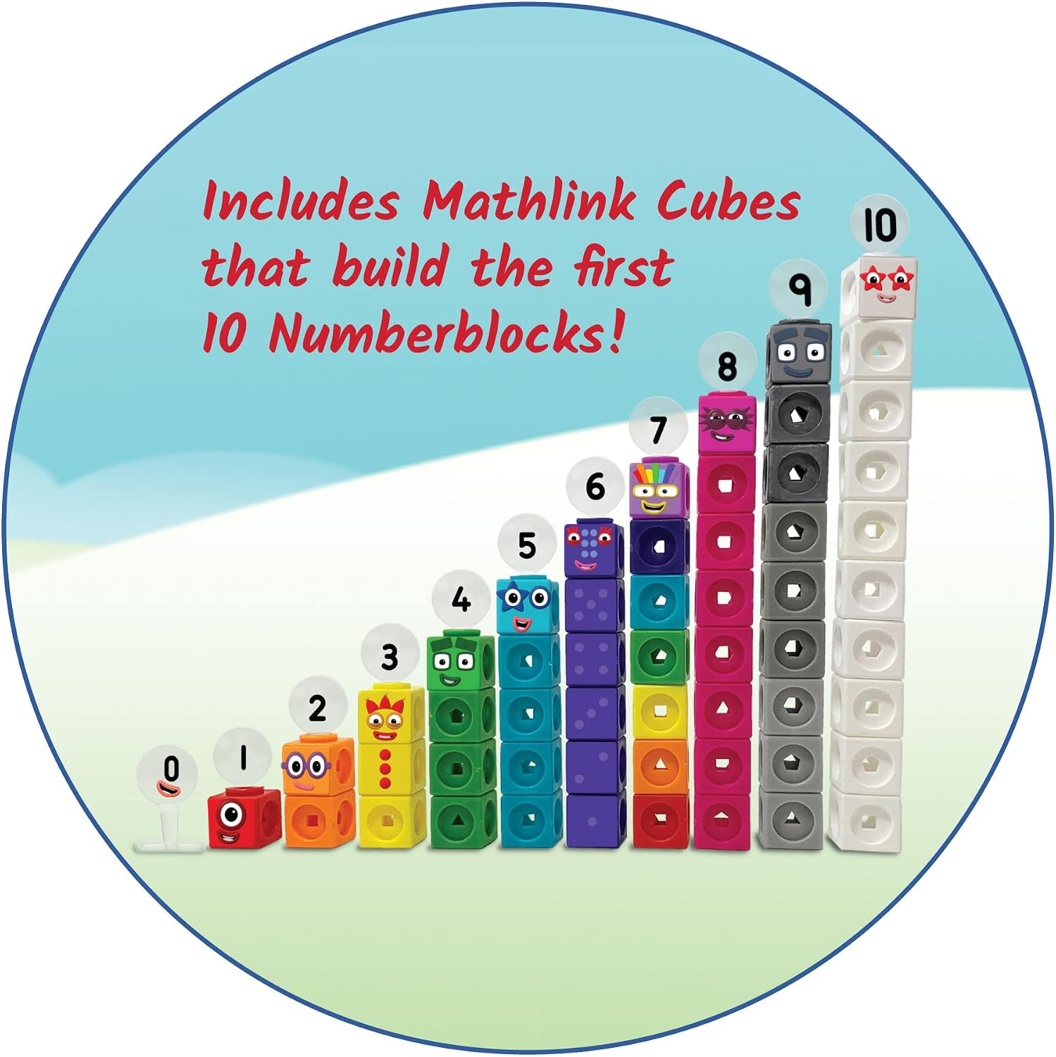 hand2mind MathLink Cubes Numberblocks 1-10 Activity Set, 30 Preschool Learning Activities, Counting Blocks, Linking Cubes, Educational Toys for Kids, Number Games, Math Manipulatives Kindergarten - Image 2