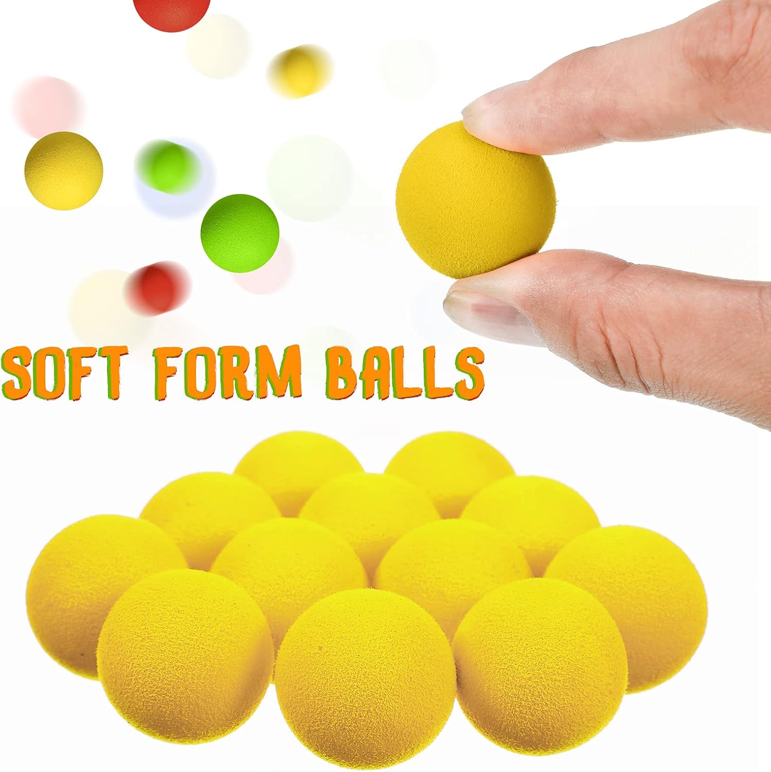 Sumind 48 Pieces Foam Balls Bulk Rounds Refill Balls Soft Foam Bullet Replacement Refill Pack for Blasters Guns for Kids Birthday Party Games Favors Gifts for Boys and Girls(Red, Blue, Green, Yellow) - Image 5