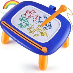 Smasiagon Toddler Toys Magnetic Drawing Board – Doodle Painting Board Pad Educational Learning Toys for 1 2 3 Year Old Boys Girls Christmas Birthday Gifts – Dark Blue