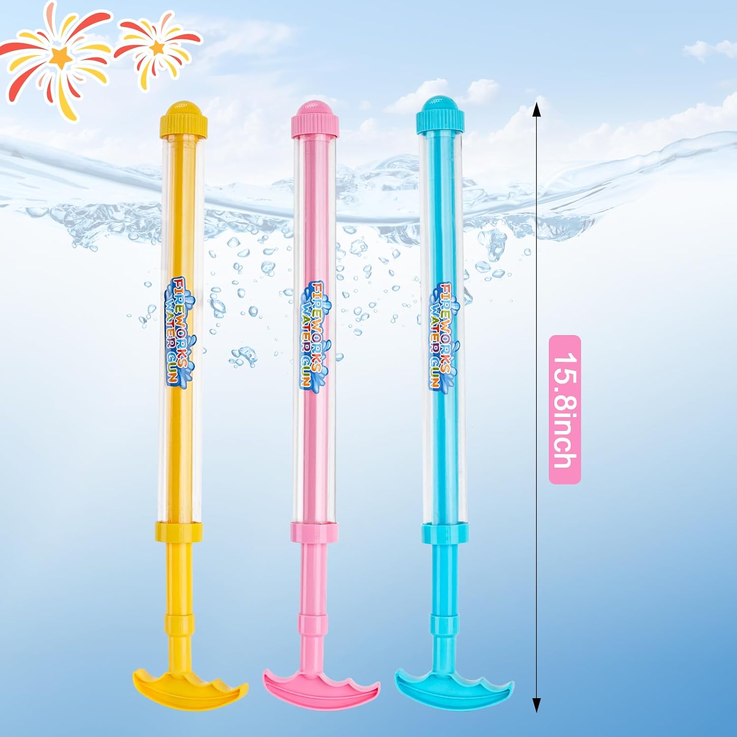 12Pack Creativity Fireworks Water Gun, Sprays Water Like Fireworks, Squirt Gun for Kids, Bulk Samll Water Blaster Summer Pool, Backyard, Beach, Birthday Party Outdoor Game Toys - Image 6