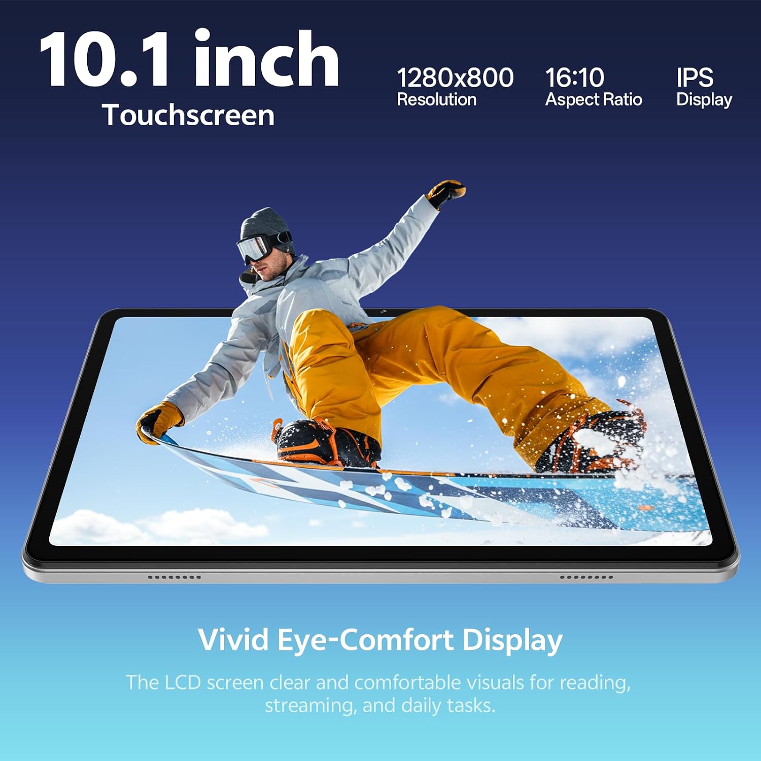 SVITOO Android Tablet 10 Inch, Android 16 Tablet for Kids Adults, 20GB RAM 32GB Storage 1TB Expandable, Dual Cameras 8MP 2MP, 6000mAh Dual Speakers WiFi 6, Gray - Image 5