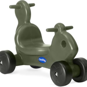 Careplay 2-in-1 Squirrel Push & Ride-on Toy, Indoor & Outdoor Use, Earth Tone Color, Recommended for Children up to 50lbs, Made in The USA, Moss Green