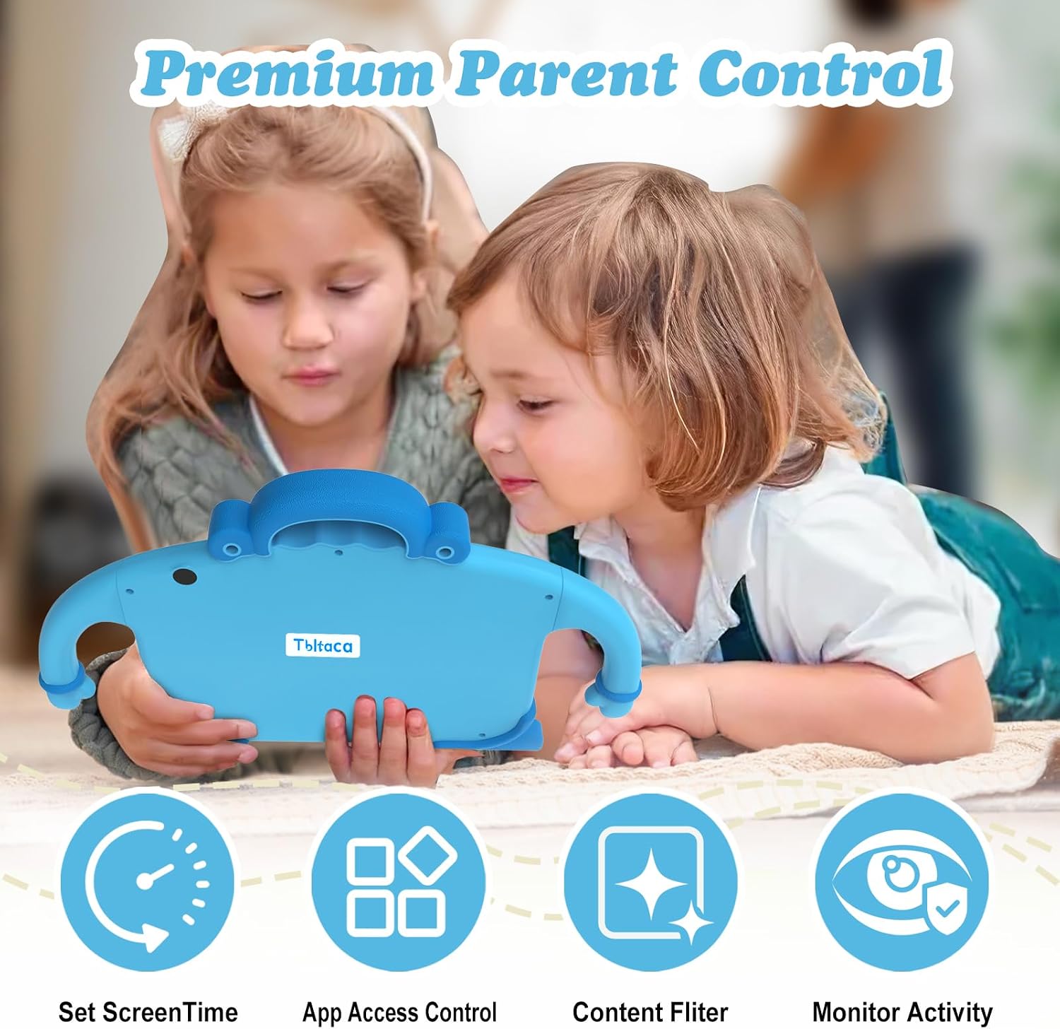 Kids Tablet 7 inch Tablet for Kids 3-7 32GB Touchscreen ROM Toddler Tablets with Youtube WiFi Case, Kids Android Tablets for Kids Toddlers Child Software Installed Parent Controls for Boys Girls - Image 5