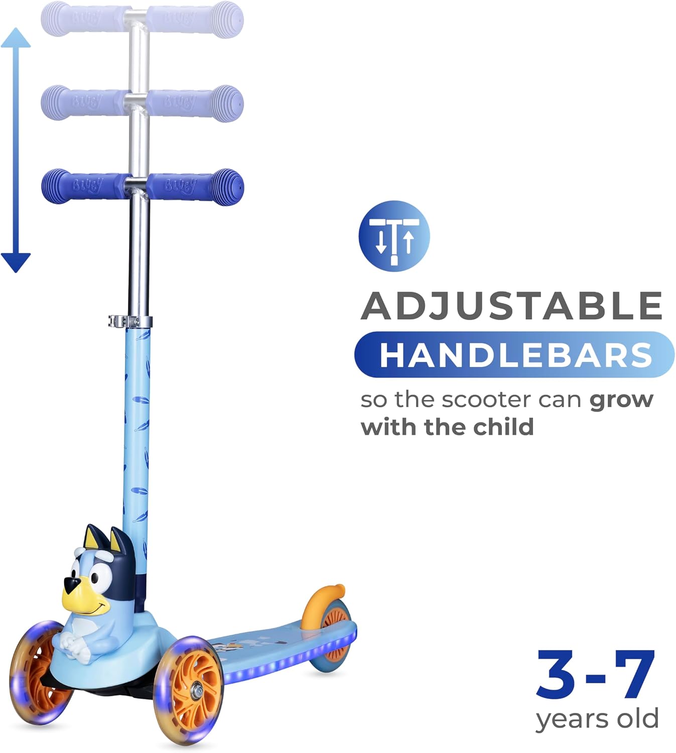 Kick Scooter for Kids, 3 Wheel Self Balancing, Light Up LED Wheels - Image 6