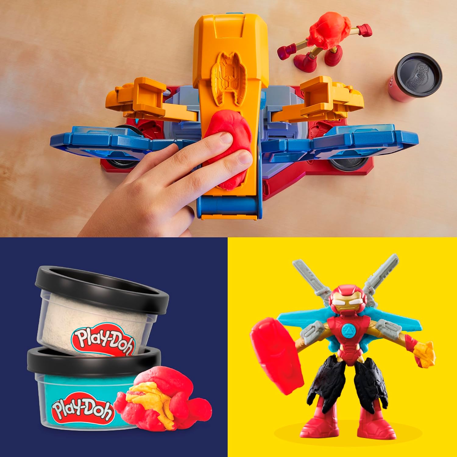 Play-Doh Marvel Iron Man Armor Maker Lab Playset with Lights and Sounds, Customizable Action Figure, Imagination Toys for Boys and Girls 4 and Up - Image 6