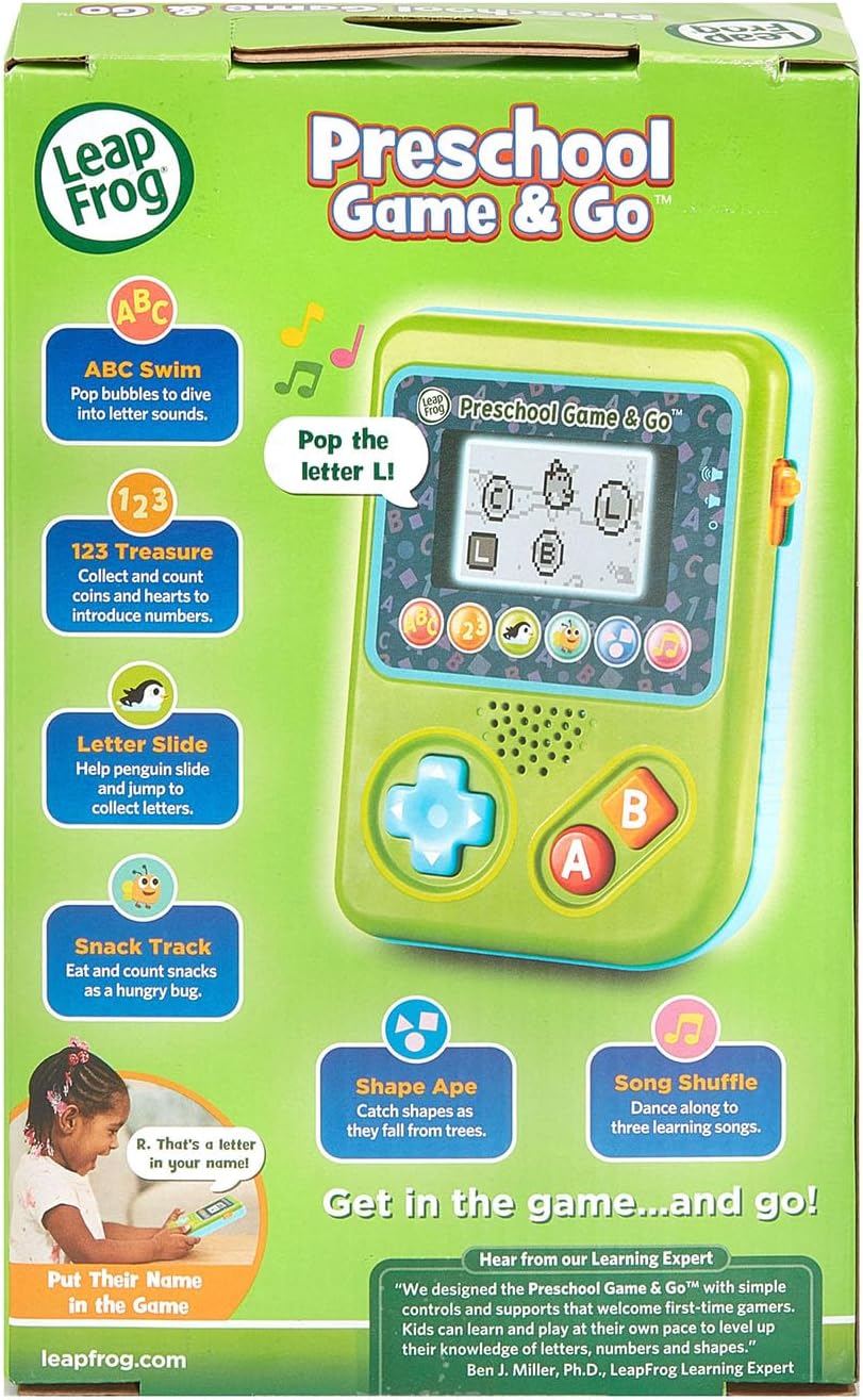 LeapFrog Preschool Game and Go Handheld Video Game Toy, Green - Image 8