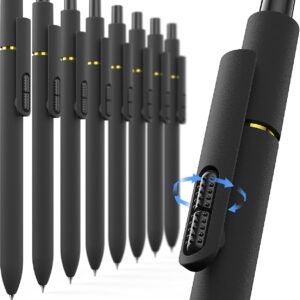 Hiacry 8 Pcs Gel Pens, Quick-Dry Long Lasting Black Ink-0.7 MM Fine Point | Smooth Writing Fidget Pens, Stress Relief, No Smear, No Bleed, Journaling, Note Taking, Work,School,Office, Students & Adults
