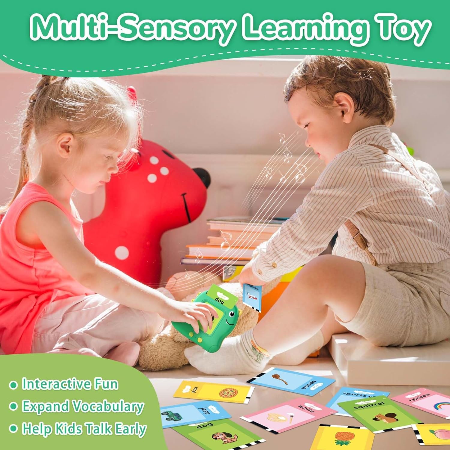 Alotwan Toddler Toys Talking Flash Cards with 510 Sight Words, Montessori Learning Toys for Toddler 1-3 2-4, Autism Sensory Speech Therapy for Boys Girls 2 3 4 5 6 Year Old Kids Gifts - Image 5