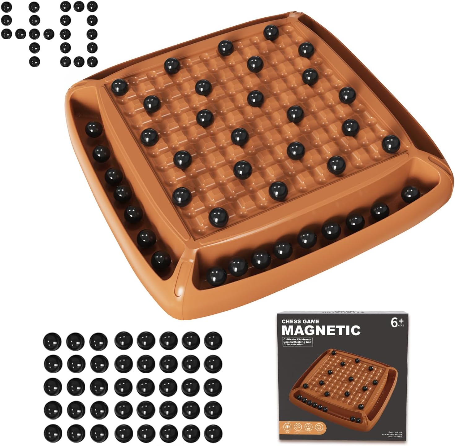 Magnet Game, Magnetic Game Board Games for Kids 8-12 and Adults, Magnet Chess Set Family Games Ideal for Family and Friend Games Night, 2-4 Players
