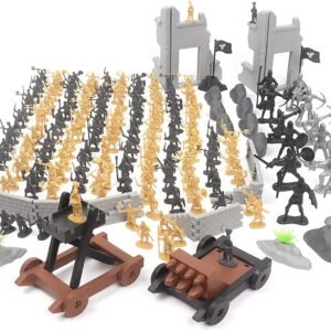 OTONOPI Toy Soldiers Medieval Plastic Knight Action Figure Castle Playset Classic Army Men Military Toys Mini Ancient Soldiers Warriors 250PCS