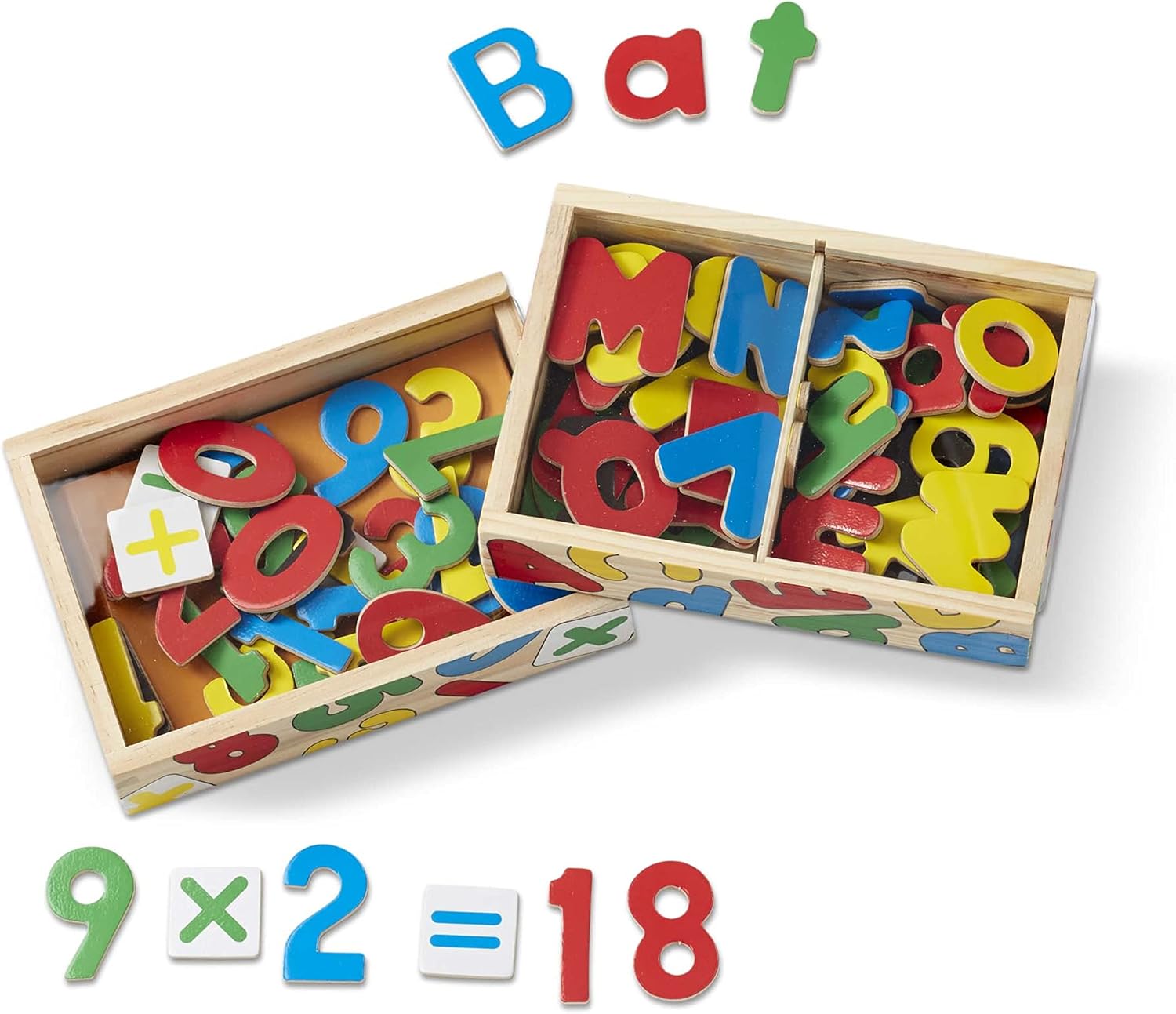Melissa & Doug Deluxe Magnetic Letters and Numbers Set – 89 Wooden Alphabet Magnets & Numbers, Educational Learning Toys for Preschool Kids Ages 3+ - Image 4