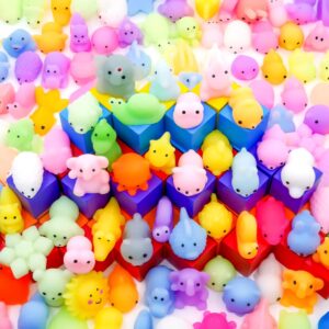 LENYOQIN 100 Pcs Kawaii Squishies, Mochi Squishy Toys for Kids Party Favors, Mini Sensory Stress Relief Toys, Goodie Bags Novelty Toy, Classroom Prizes, Birthday Gift, Fidget Toys, Random