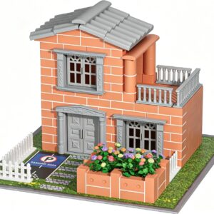 Mini House Building Kit for Kids Age 8+, Real Mini Bricks DIY Tiny House Construction Set, STEM Creative Building Blocks Toys, Educational Hands-On Architecture Craft Gifts for Boys Girls