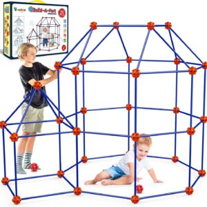 V-Opitos 180 Pack Fort Building Kits for Kids Age 4, 5, 6, 7, 8+ Years Old, Creative STEM Building Toys for DIY Castles, Tunnels, Play Tent, Ideal Christmas, Birthday Gifts for Boys & Girls