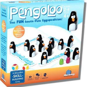 Blue Orange Pengoloo, Wood – Tabletop Strategy and Memory Game for Kids Family Preschool, Ages 4+, Award Winning