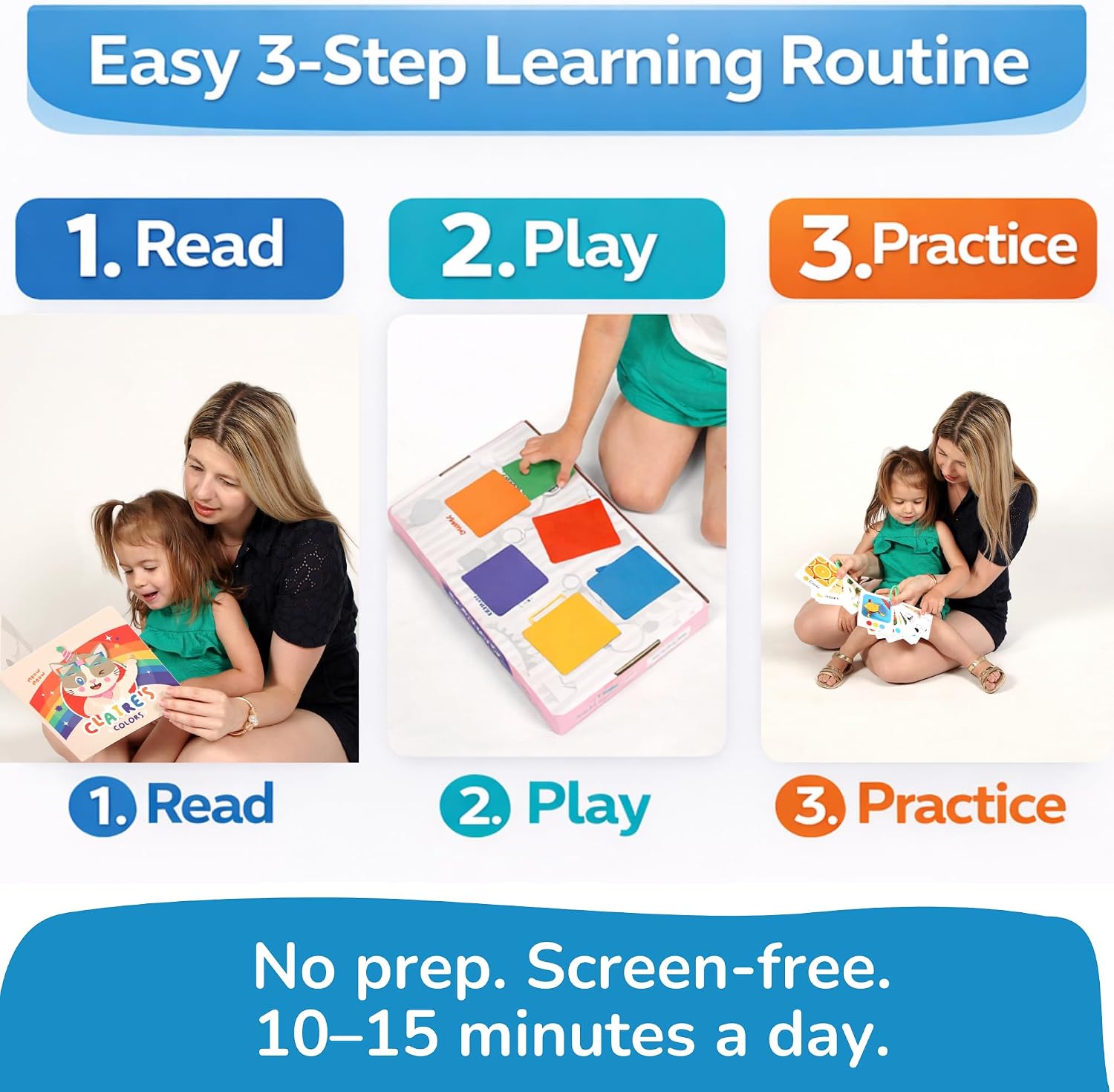 TOYVENTIVE Books, Toddler Flash Cards, and Puzzles – Educational Toys and Birthday Gifts for 1, 2, 3 Year Old Girl, Preschool Learning Activities and Games, Colors, Shapes, Letters, Numbers - Image 5