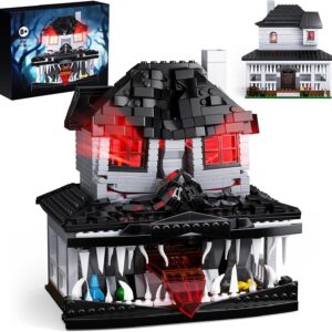 Monster House Building Block Set, Horror Haunted House Film Creative Toys Set with Light Compatible with Lego, Gift Decoration for Fans 12+ Boys Girls Adult in Halloween Birthday(750 PCS)