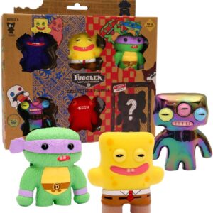 Fuggler Series 2 Collectible 6-Pack Window Box Creepy Funny Plush Figures Including Rare Hidden Surprise Character Paramount Crossovers (Assortment A-G) (Assortment D)