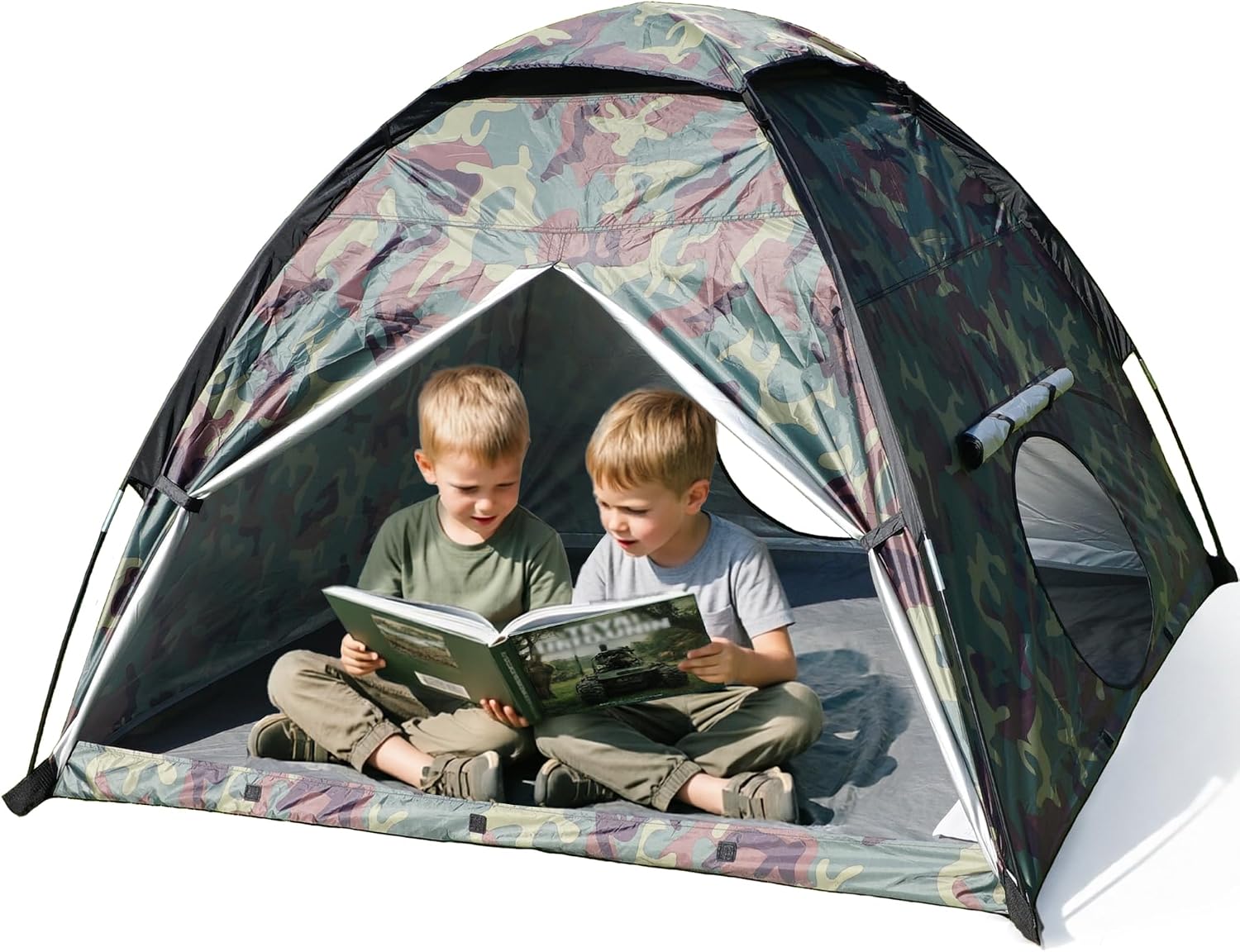 NARMAY® Play Tent Camouflage Dome Tent for Kids Indoor/Outdoor Fun - 60 x 60 x 44 inch - Image 5