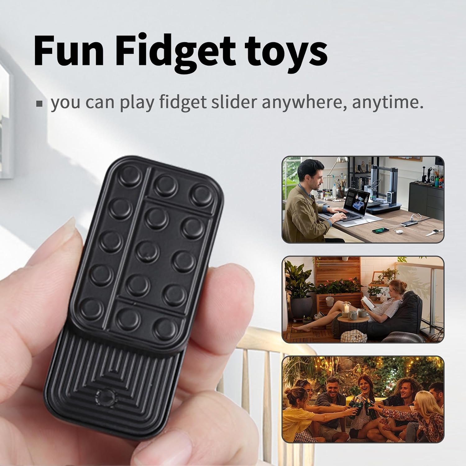 Fidget Toys Adults Magnetic Desk Toy Metal Fidgets Slider, Stress Relief Sensory Toys for Autism ADHD Anxiety, Stocking Stuffers Gifts for Men Women - Image 5