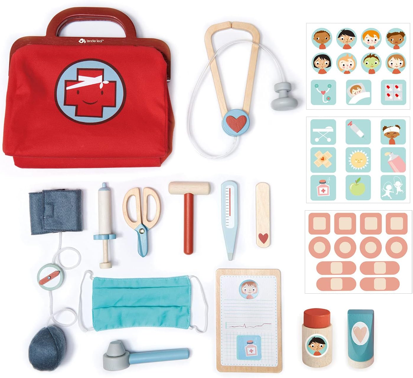 Tender Leaf Toys - Doctor's Bag - Doctor Pretend Play Toy Medical Kit - Promotes Imaginary and Creative Roleplay, Helps to Create Health Awareness - for Children 3+ - Image 3