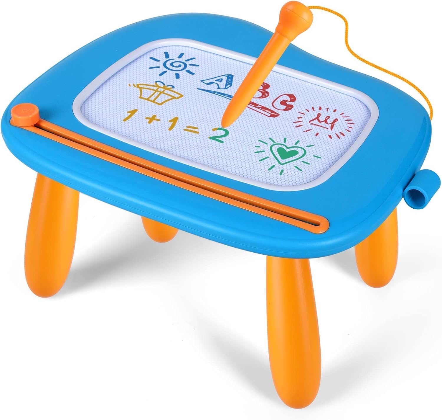 Smasiagon Magnetic Drawing Board for Kids - Toddler Toys for Age 1-2 Boys Girls - Educational Learning Toys for 1 2 3 Year Old Baby Birthday Gifts (Blue)