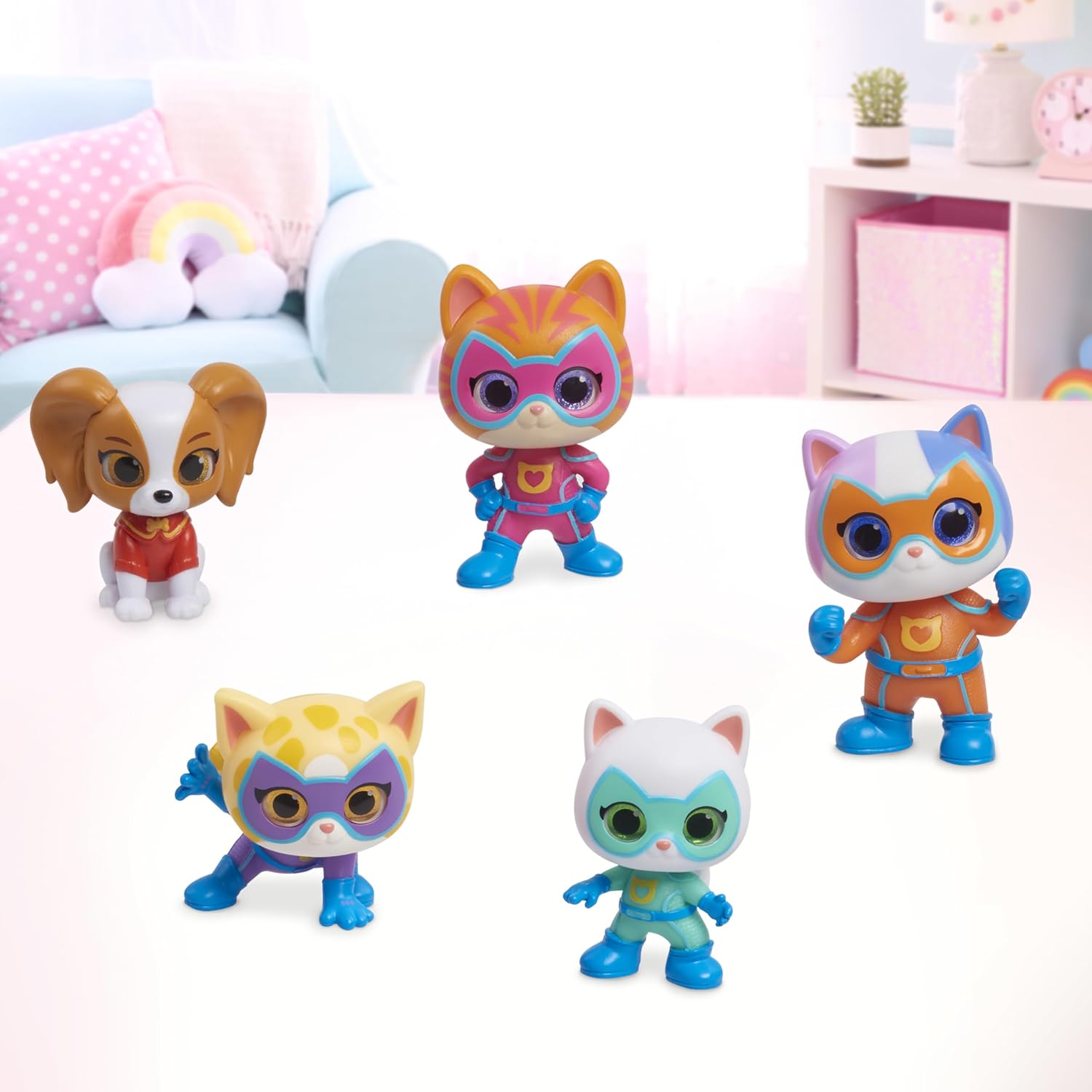 Disney Junior SuperKitties Hero Squad 5-Piece Figure Set, Kids Toys for Ages 3 Up by Just Play - Image 3