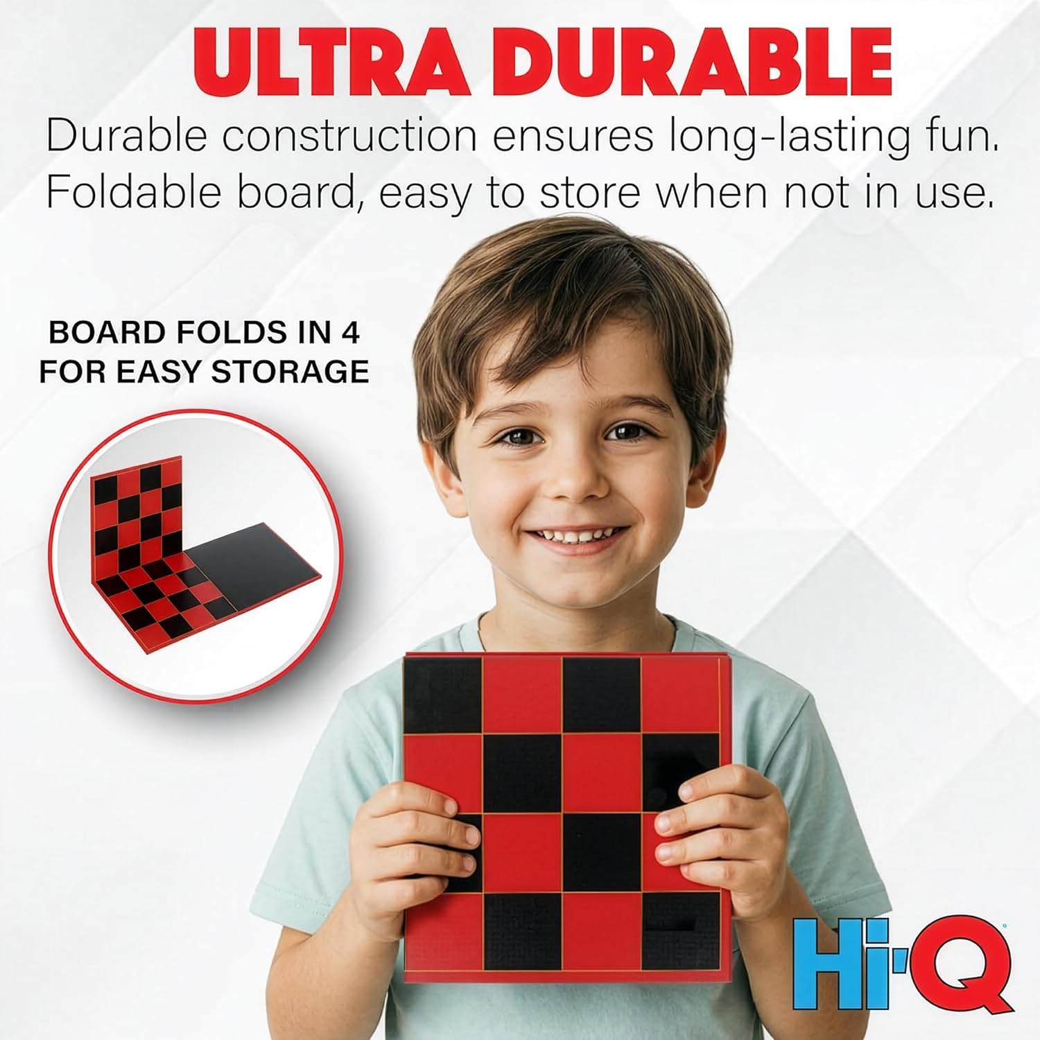 3-in-1 Chess, Checkers & Tic-Tac-Toe Game Set – Double-Sided Folding Board – Staunton Style Pieces & Interlocking Checkers – Classic Strategy Family Board Game for Kids & Adults - Image 5