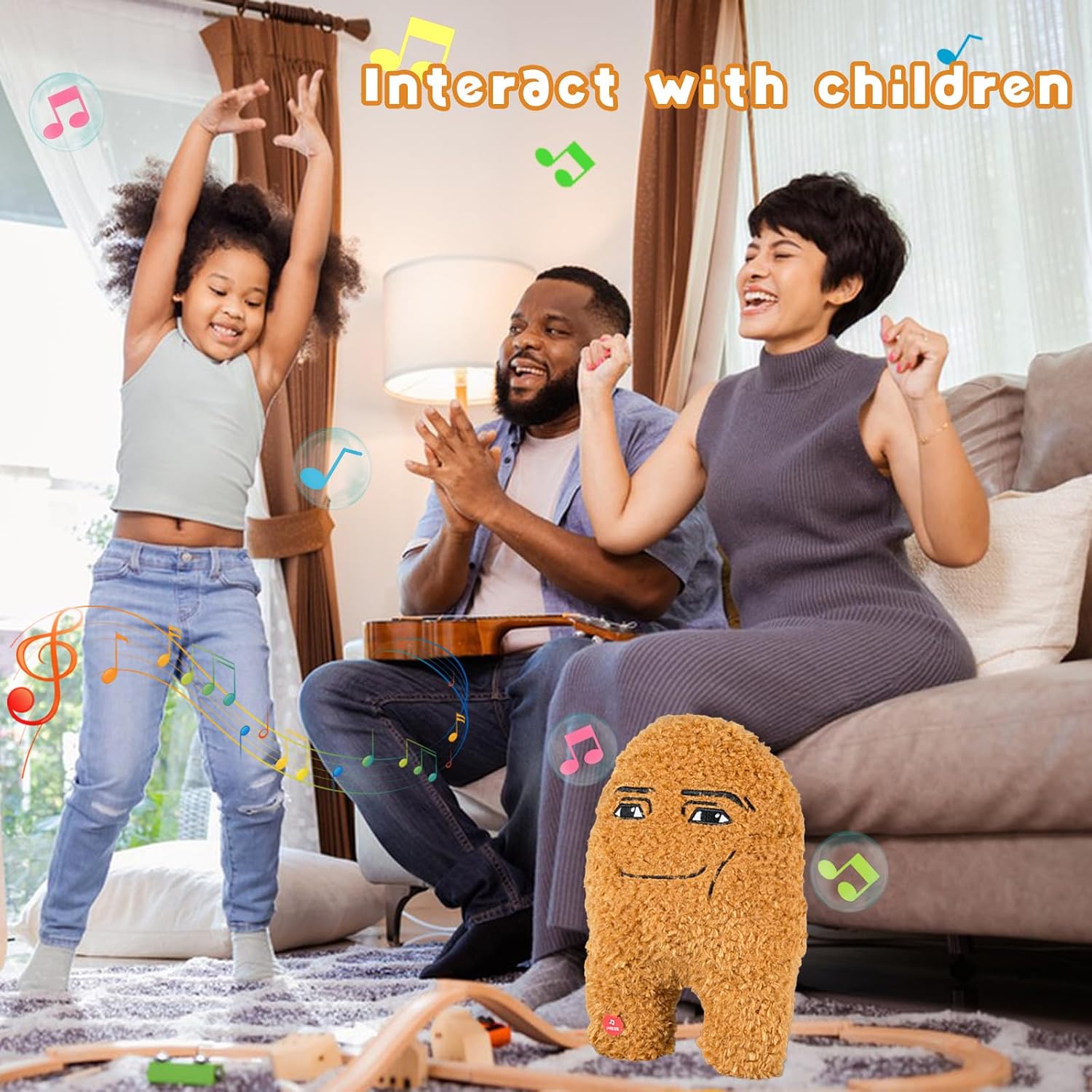 Plush Toy,9.8 in Singing Cotton Eye Joe Plush Funny Chicken Nugget Pillow Toys for Fans-Meme Plush - Image 6