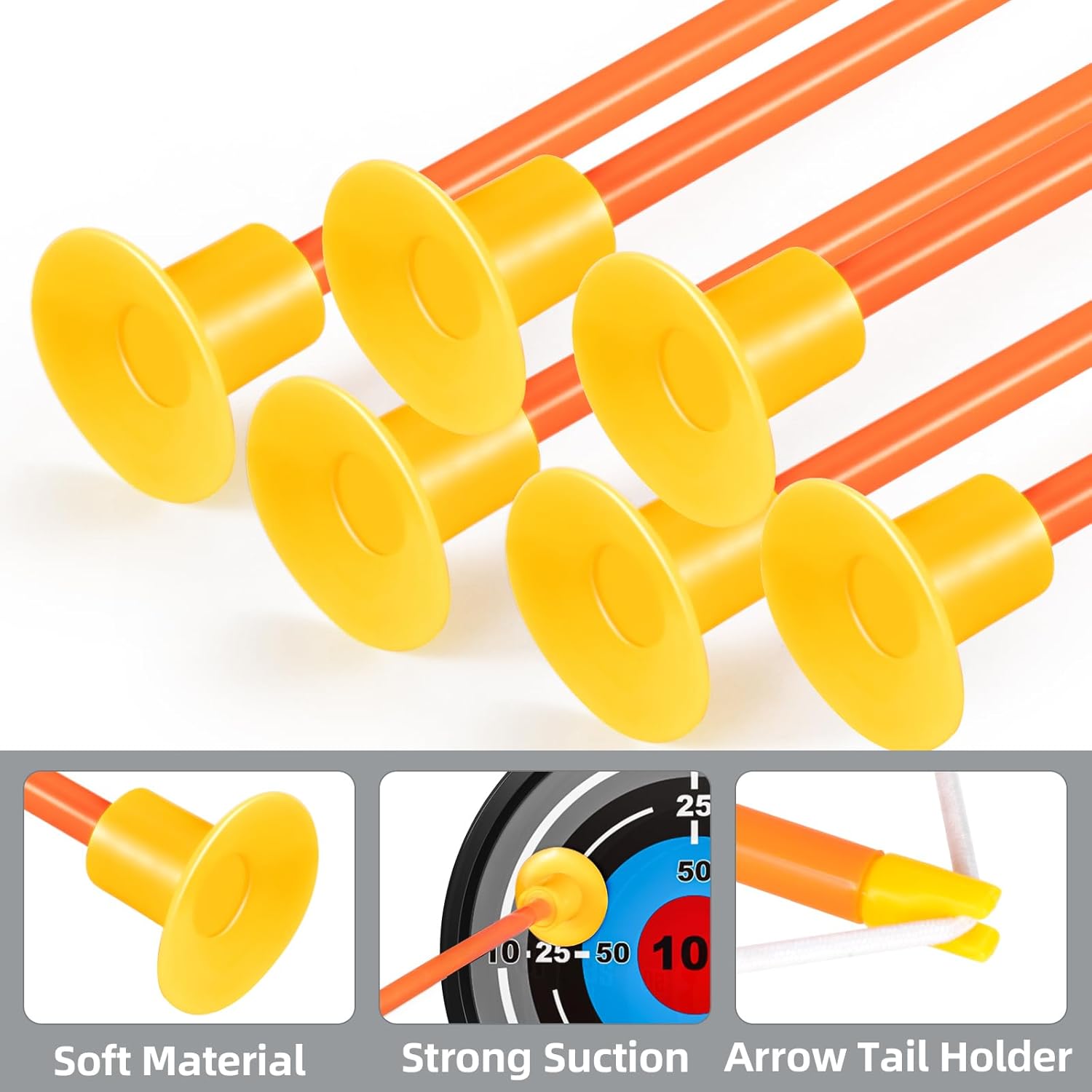TEMI Bow and Arrow Set for Kids - Archery Toy Set - LED Light Up with Suction Cup Arrows, Target & Quiver, Indoor and Outdoor Toys for Children Boys Girls - Image 6