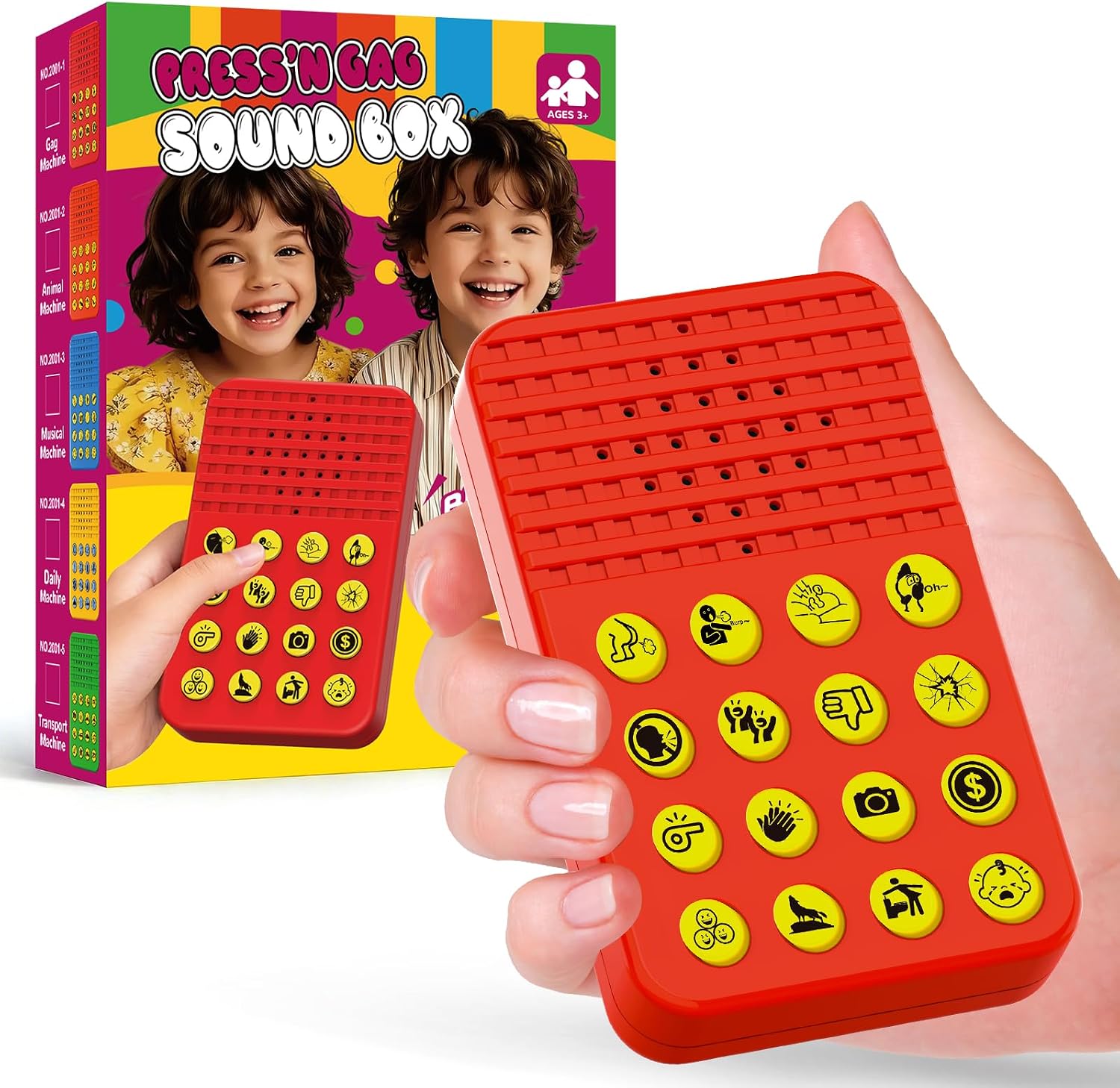 Sound Effects Machine, 16 Hilarious Sounds Toys for Kids Ages 8-13, Fart Prank Stuff, Practical Joke Gift for Teen Boys, Cool Gadgets Birthday Gift for Boys 6 7 8 9 Year Old, Adjustable Volume