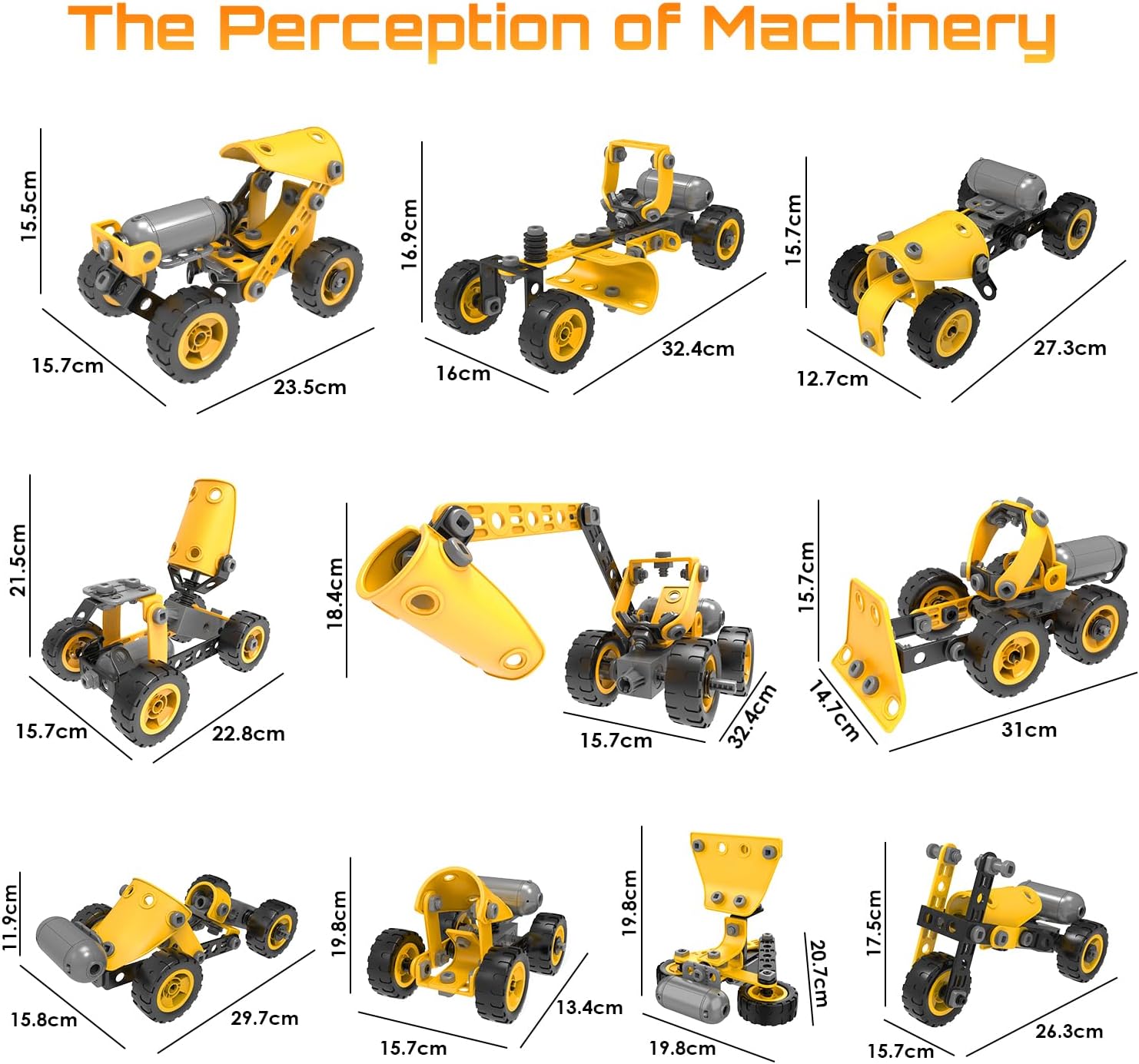 10 in 1 Kids STEM Building Toys, Electric Building Blocks Toys Set for 5 6 7 8+ Year Old Boy, Educational STEM Learning Construction Excavator Kit for Kids Age 4-8 5-7 6-8 8-10 - Image 6