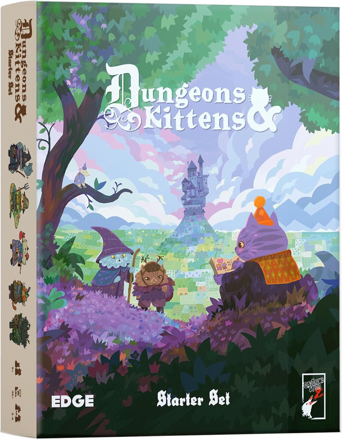 Asmodee Dungeons and Kittens Roleplaying Game Starter Set - Animal Fantasy RPG in a Wholesome Post-Apocalyptic Medieval World, Family Fun for Kids & Adults, Ages 8+, 2-6 Players, 90 Min Playtime