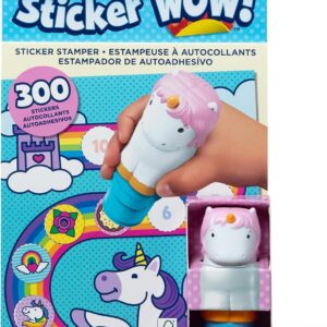 Melissa & Doug Sticker Wow!™ 24-Page Activity Pad and Sticker Stamper, 300 Stickers, Arts and Crafts Fidget Toy Collectible Character – Unicorn Creative Play Travel Toy for Girls and Boys 3+