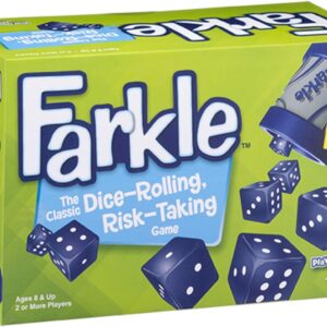 Farkle Classic Dice Game – Premium Kids Games, Dice Games, Family Games, Travel Games, Adult Games, Board Games, Dice Cup, Dice Set, Farkle Score Sheets Included, Ages 8+