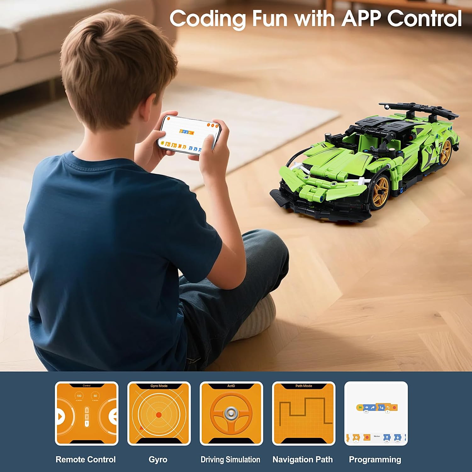 IQKidz STEM Building Blocks Kit for Kids - 2 in 1 Remote Control Race Car and Robot Toy, Great Gift for Boys, Teens Age 6 7 8-12+ Year Old Who Love Engineering and RC Sports Car Toys - Image 3