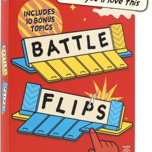 Battle Flips: Predict Their Word Before They Predict Yours | 2 Player Travel Game | Great for Families, Kids and Couples | Includes Travel Bag