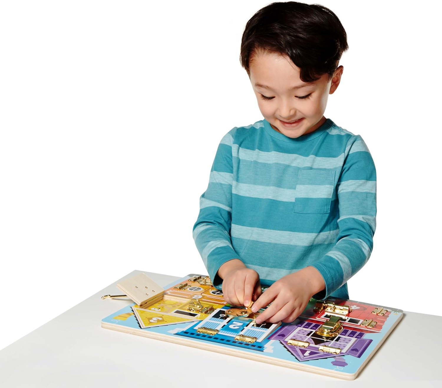 Melissa & Doug Latches Wooden Activity Board - Montessori Busy Board for Preschool Toys, Sensory Toys for Kids, Learning Resources for Ages 3+ - Image 3
