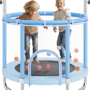 VEVOR 5FT Trampoline 50″/55″/56 * 35″ for Indoor/Outdoor use for Toddlers, Foldable Mini Baby with Foam Handle, Recreational Birthday Gift